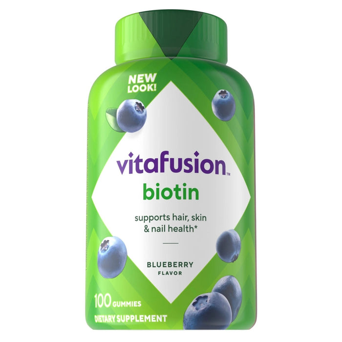 Vitafusion Extra Strength Biotin 5000Mcg Gummy Supplement Blueberry