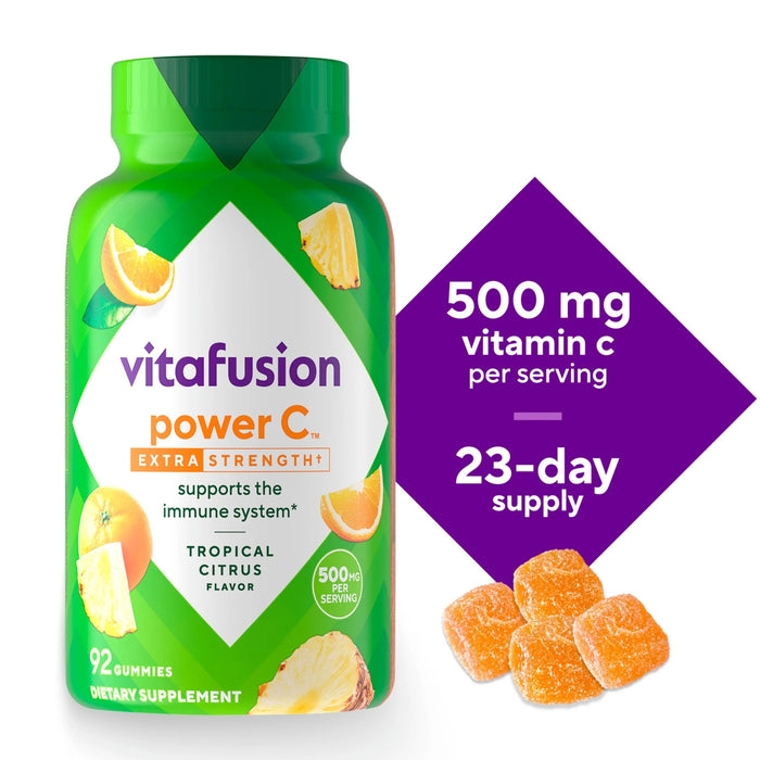 Vitafusion Power C Extra Strength Vitamin C Gummies Tropical Citrus
