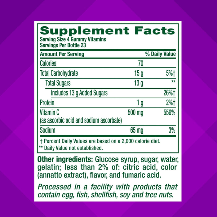 Vitafusion Power C Extra Strength Vitamin C Gummies Tropical Citrus