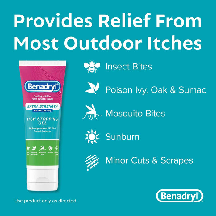 Benadryl Extra Strength Anti-Itch Topical Analgesic Gel - 3.5 fl oz - Elvoros