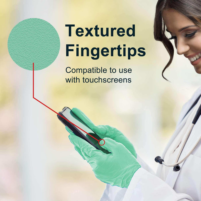 FifthPulse Biodegradable Disposable Nitrile Gloves Green – 150 Count - Elvoros