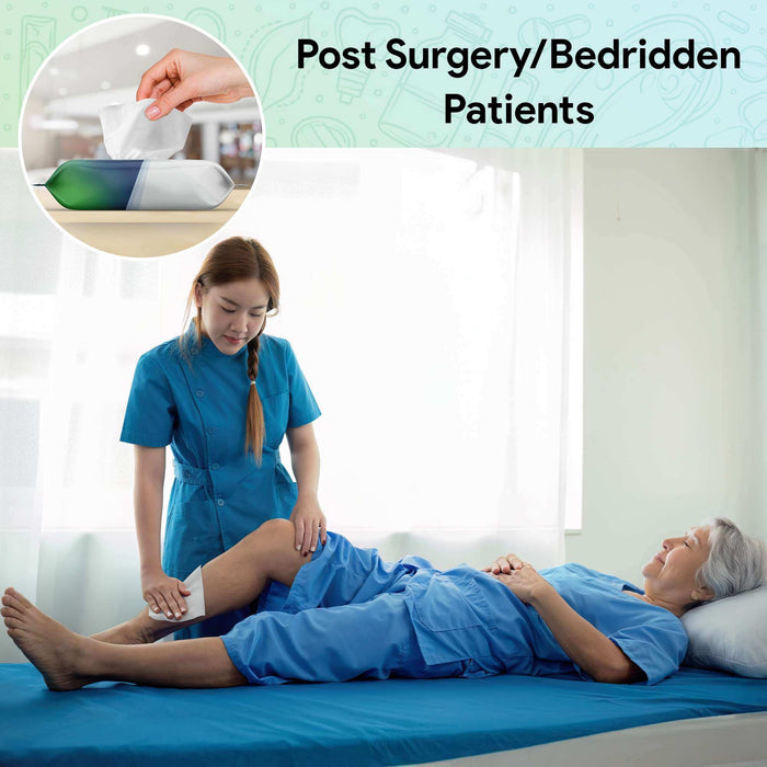 FifthPulse XL Rinse Free Adult Body Wipes for Men and Women