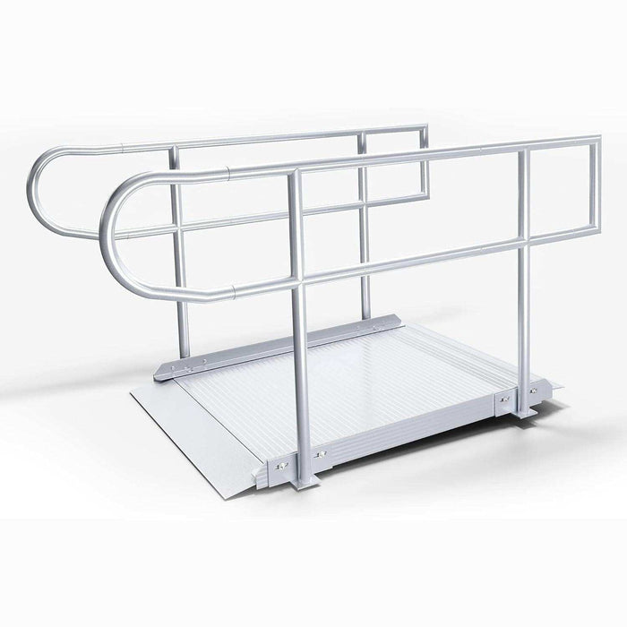 Rampit USA Empower Series Semi-Portable Curb Ramp with Handrails - Elvoros