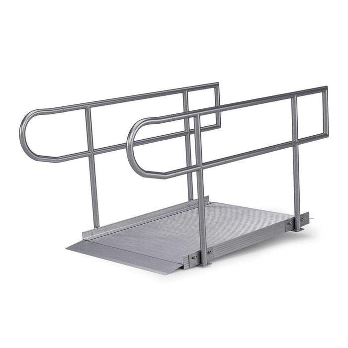 Rampit USA Empower Series Semi-Portable Curb Ramp with Handrails - Elvoros