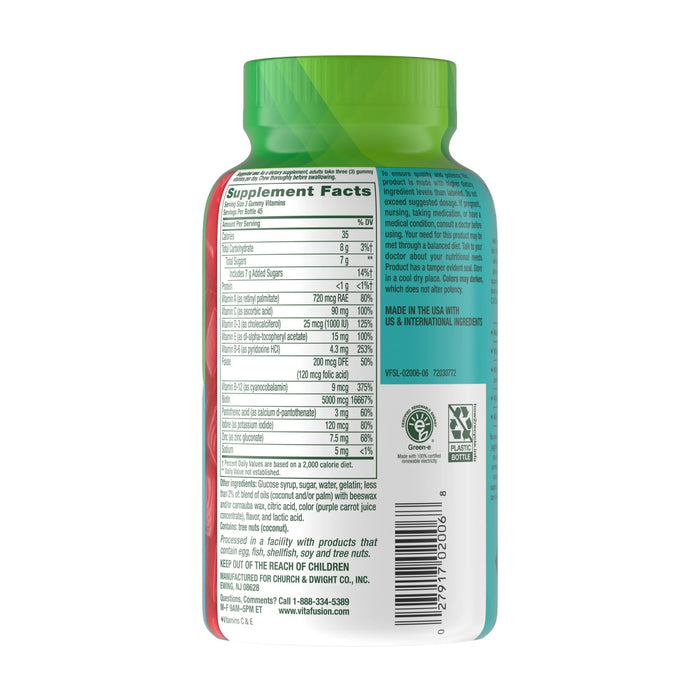 Vitafusion Gorgeous Hair, Skin & Nails Gummy Multivitamin with Biotin Berry Flavor