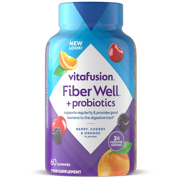 Vitafusion Fiber Well + Probiotics Gummies for Adults