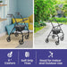 Medacure Steel Rollator Walker with Seat - Elvoros