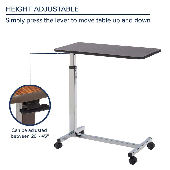 Drive Medical Non Tilt Top Overbed Table - Elvoros