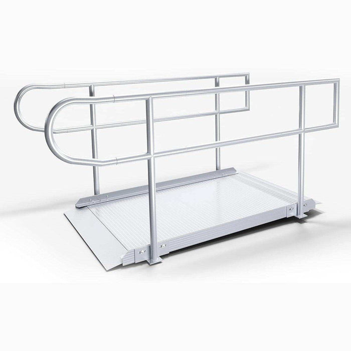 Rampit USA Empower Series Semi-Portable Curb Ramp with Handrails - Elvoros