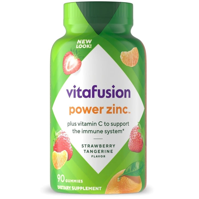Vitafusion Power Zinc Gummy Vitamin Immune Support Strawberry Tangerine