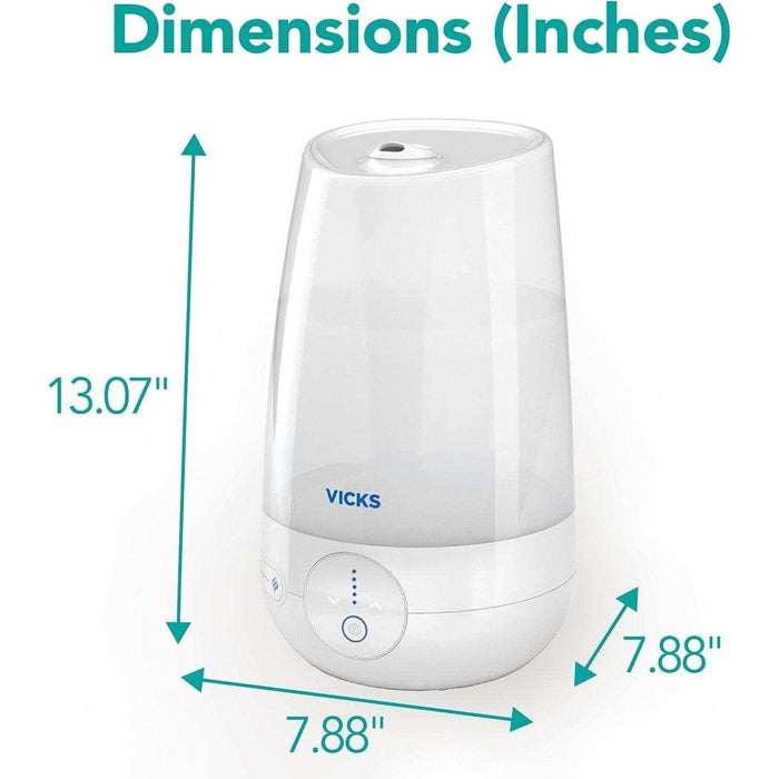 Vicks Filter Free Plus Cool Mist Ultrasonic Humidifier - Elvoros