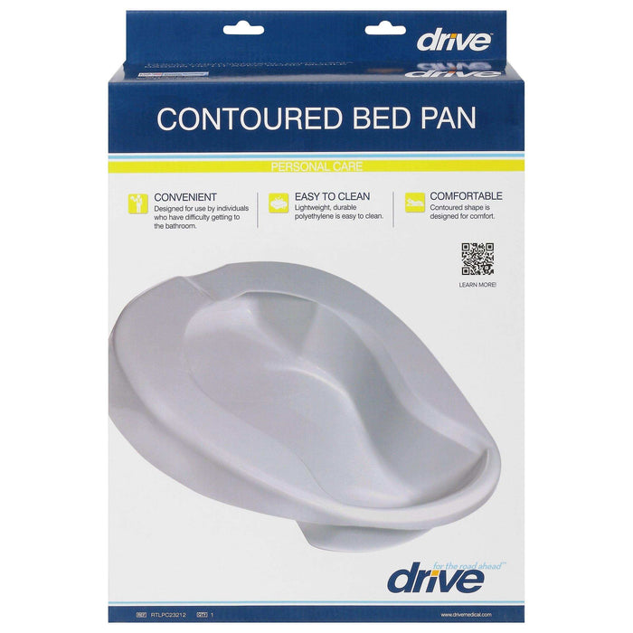 Drive Medical Contoured Bed Pan - Elvoros
