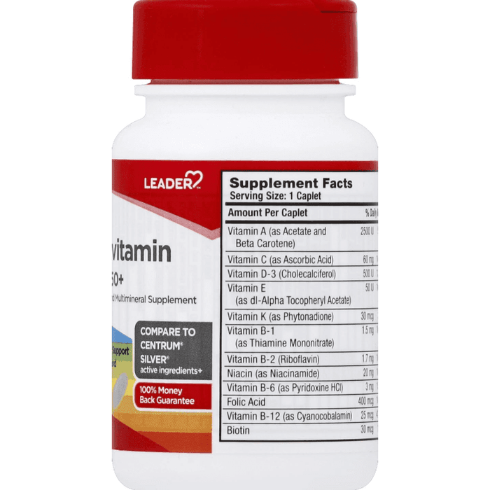 Leader Multivitamin & Multimineral Adults 50+ Supplement Caplets