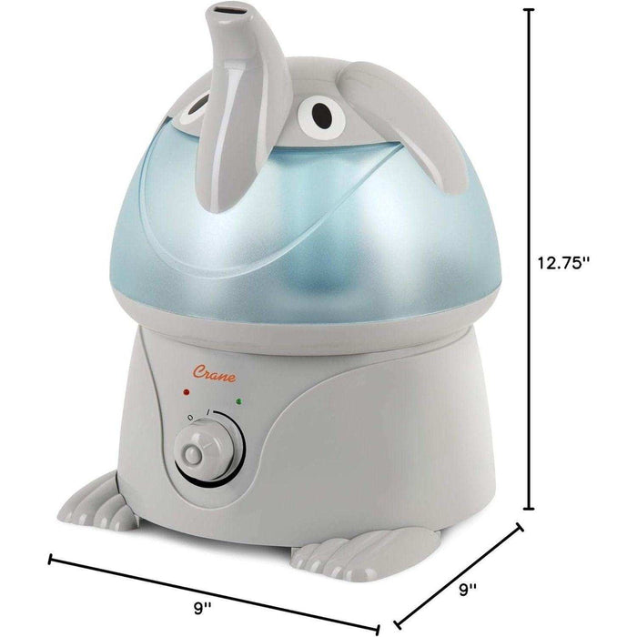 Crane Adorable Ultrasonic Cool Mist Humidifier Elephant - 1 Gallon - Elvoros