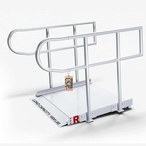 Rampit USA Empower Series Semi-Portable Ramp with Legs and Handrails - Elvoros