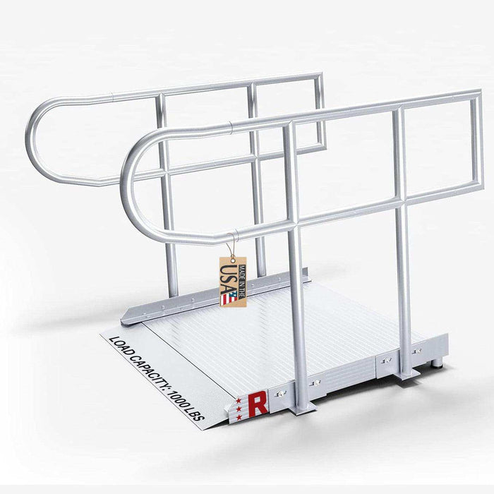 Rampit USA Empower Series Semi-Portable Ramp with Legs and Handrails - Elvoros