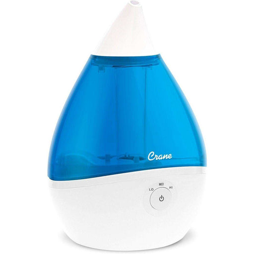 Crane Droplet Ultrasonic Cool Mist Humidifier Blue/White - 0.5 Gallon - Elvoros