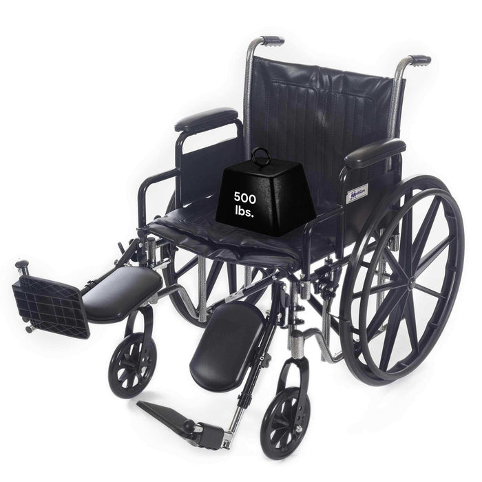 Medacure Wings Bariatric Wheelchair for Adults - 500 lb. Weight Capacity - Elvoros