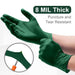 WeCare Diamond Textured 8 Mil Nitrile Gloves Green - Elvoros