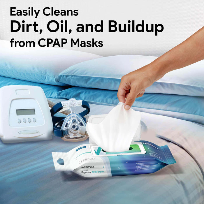 FifthPulse CPAP Mask Wipes - Disposable and Unscented CPAP Wipes - Elvoros