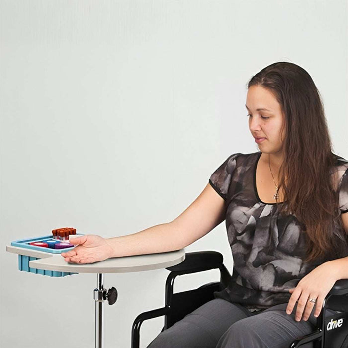 Clinton Half Round Stationary ClintonClean Plastic Phlebotomy Stand