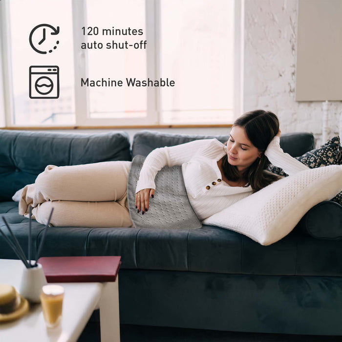 Pursonic Electric Heated Microplush Blanket and Heating Pad Set Cozy Comfort Bundle shophomemed