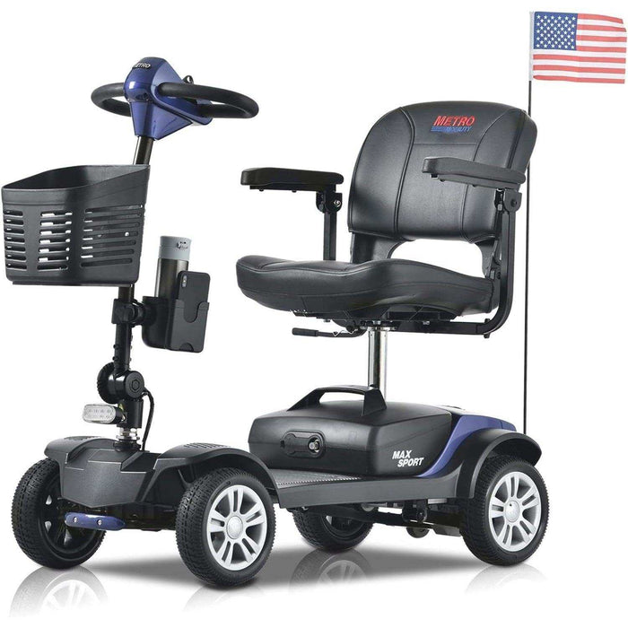 Metro Mobility Max Sport Series 4-Wheel Travel Mobility Scooter - Elvoros
