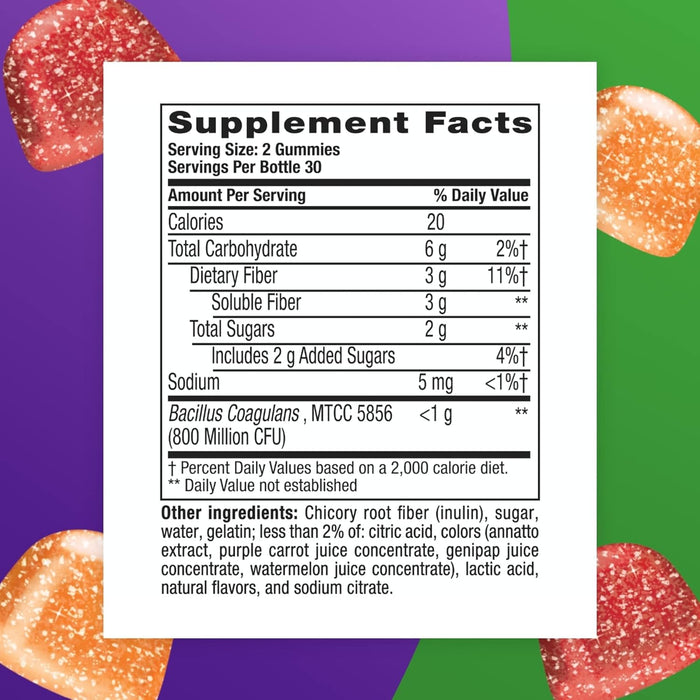 Vitafusion Fiber Well + Probiotics Gummies for Adults