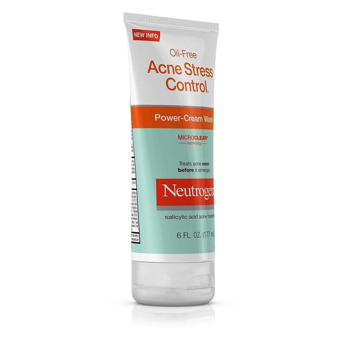 Neutrogena Oil-Free Acne Stress Control Power-Cream Wash - 6 fl oz - Elvoros