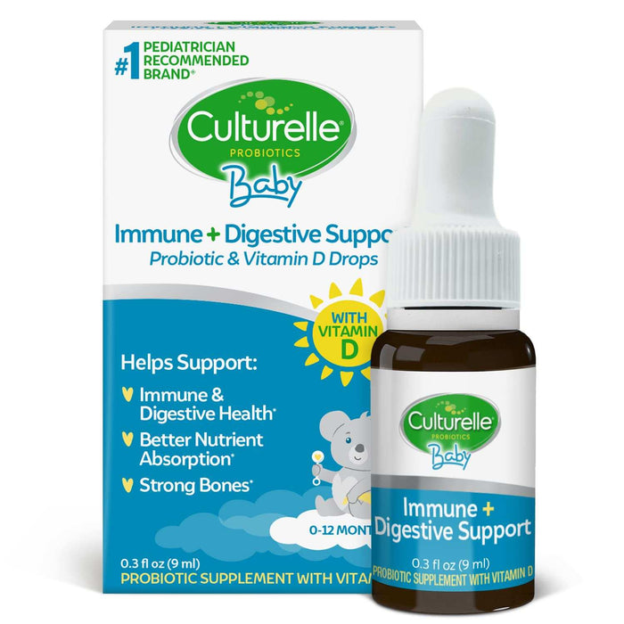 Culturelle Baby Immune + Digestive Support Probiotic Drops For Infants & Newborns - 0.3 fl oz