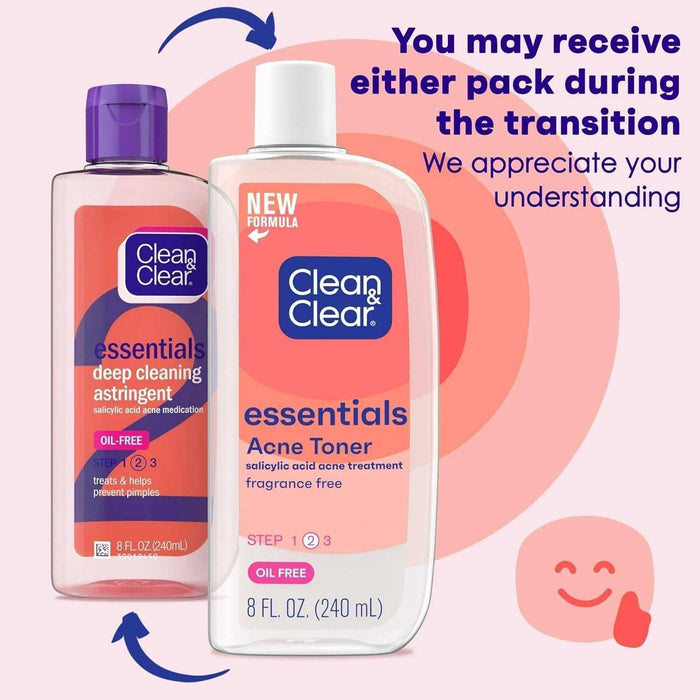 Clean & Clear Essentials Oil-Free Deep Cleaning Astringent - 8 fl. oz - Elvoros