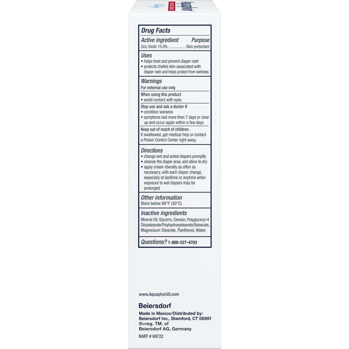 Aquaphor Baby Diaper Rash Cream - 3.5 oz - Elvoros