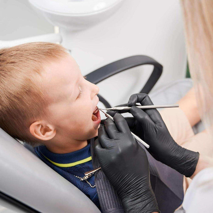 FifthPulse Medical Exam Black Nitrile Gloves - 10 Boxes of 100 Count - Elvoros