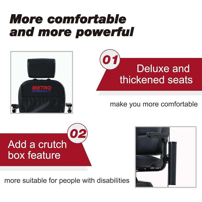 Metro Mobility Max Plus Series 4-Wheel Travel Mobility Scooter - Elvoros