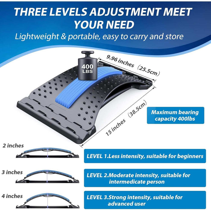 Pursonic Back Stretching Device for Lower Back Pain Relief