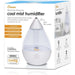 Crane Droplet Ultrasonic Cool Mist Humidifier Clear/White - 0.5 Gallon - Elvoros