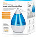 Crane Droplet Ultrasonic Cool Mist Humidifier Blue/White - 0.5 Gallon - Elvoros