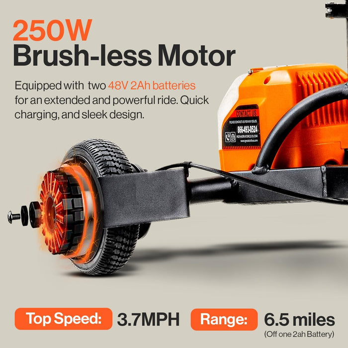 SuperHandy 4-Wheels Passport Pro Mobility Scooter Mobility Scooter - Foldable Travel Mobility Scooter 48V Li-Ion Battery 330lbs Load