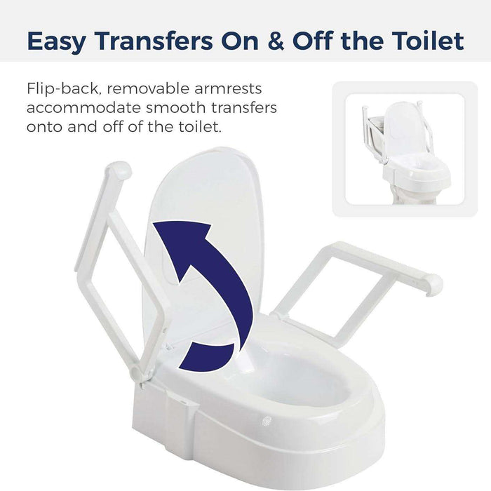 Drive Medical PreserveTech Universal Raised Toilet Seat - Elvoros