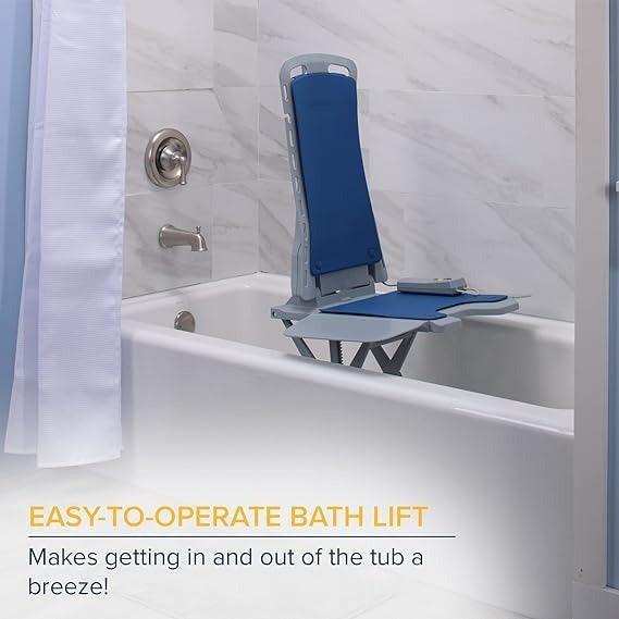 Drive Medical Whisper Ultra Quiet Bath Lift - Blue - Elvoros