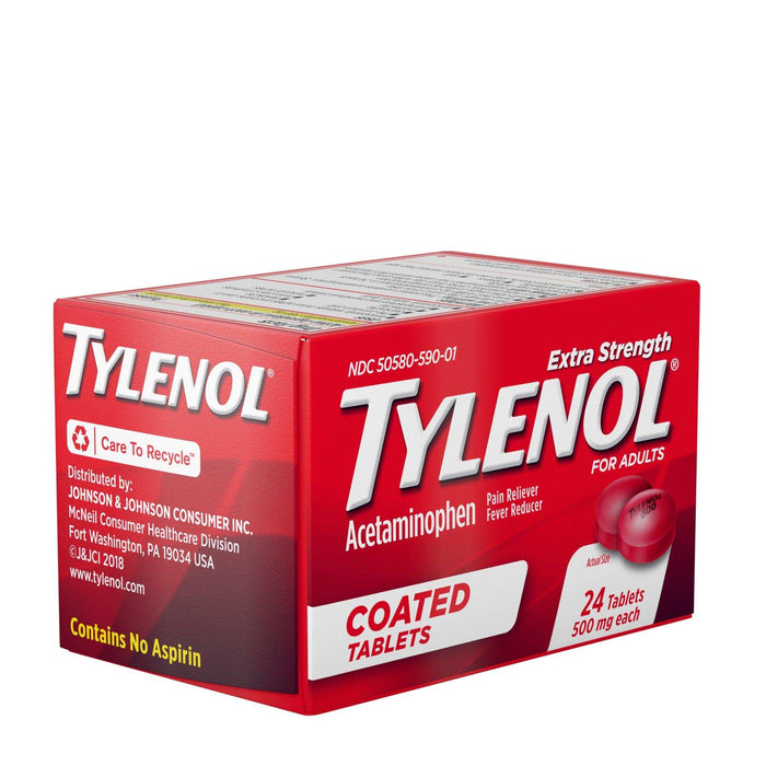 Tylenol Extra Strength Pain Relief Acetaminophen Tablets - 24 Count - Elvoros