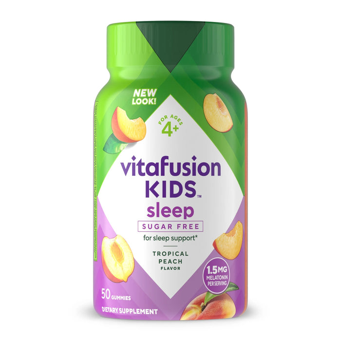 Vitafusion Kids Sugar-Free Melatonin Supplement Gummies Tropical Peach