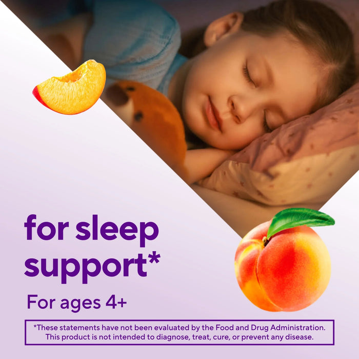 Vitafusion Kids Sugar-Free Melatonin Supplement Gummies Tropical Peach