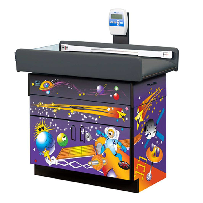 Clinton Complete Space Place Exam Room Pediatric Scale Table and Cabinet
