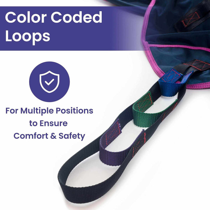 Medacure Universal Full Body Patient Lift Sling with Commode - Elvoros