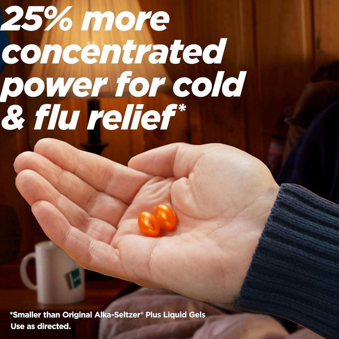 Alka-Seltzer Plus Cold & Flu Powermax Gels - Day 12 Ct + Night 4 Ct - Elvoros