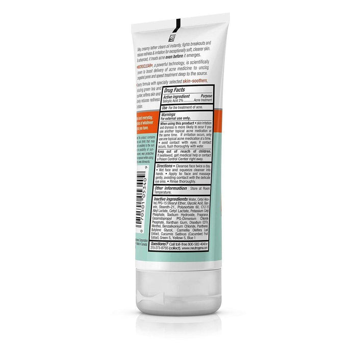 Neutrogena Oil-Free Acne Stress Control Power-Cream Wash - 6 fl oz - Elvoros