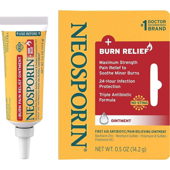 Neosporin +Burn Relief Max Strength Antibiotic Ointment - 0.5 oz - Elvoros