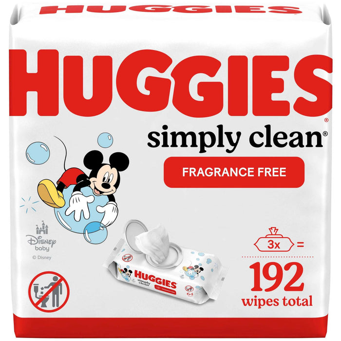 Huggies Simply Clean Unscented Baby Wipes - 192 Ct