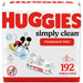 Huggies Simply Clean Unscented Baby Wipes - 192 Ct